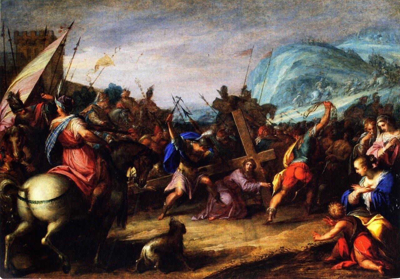 pintura La Carga De La Cruz - Hans von Aachen