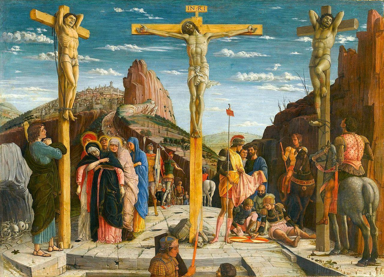 pintura La Crucifixión - Andrea Mantegna