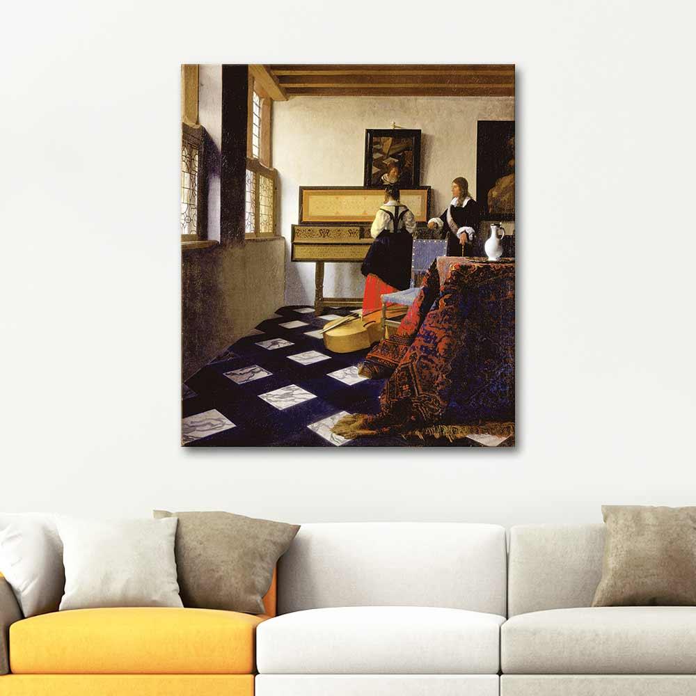 pintura La Lección De Música - Johannes Vermeer