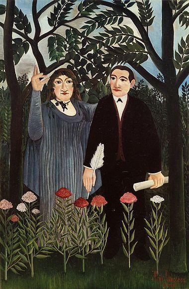 pintura La Musa Que Inspira Al Poeta - Henri Rousseau