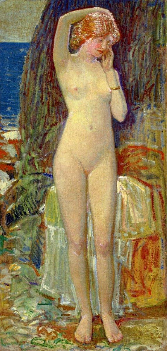pintura La Ninfa De Beryl Gorge - Childe Hassam