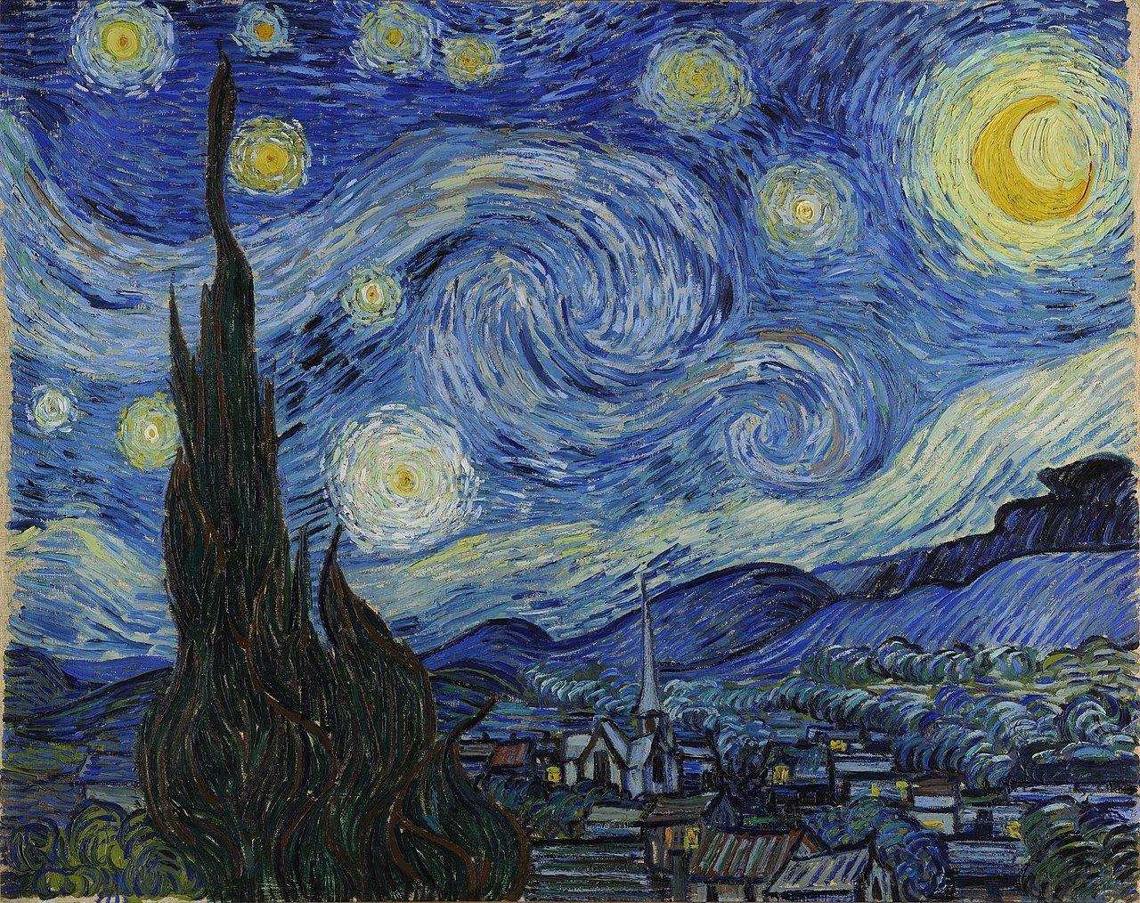 pintura La Noche Estrellada - Vincent Van Gogh