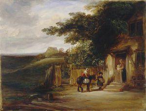 pintura La Puerta De La Cabaña - William Collins