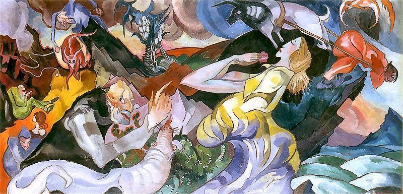 pintura La Tentación De San Antonio - Stanislaw Ignacy Witkiewicz