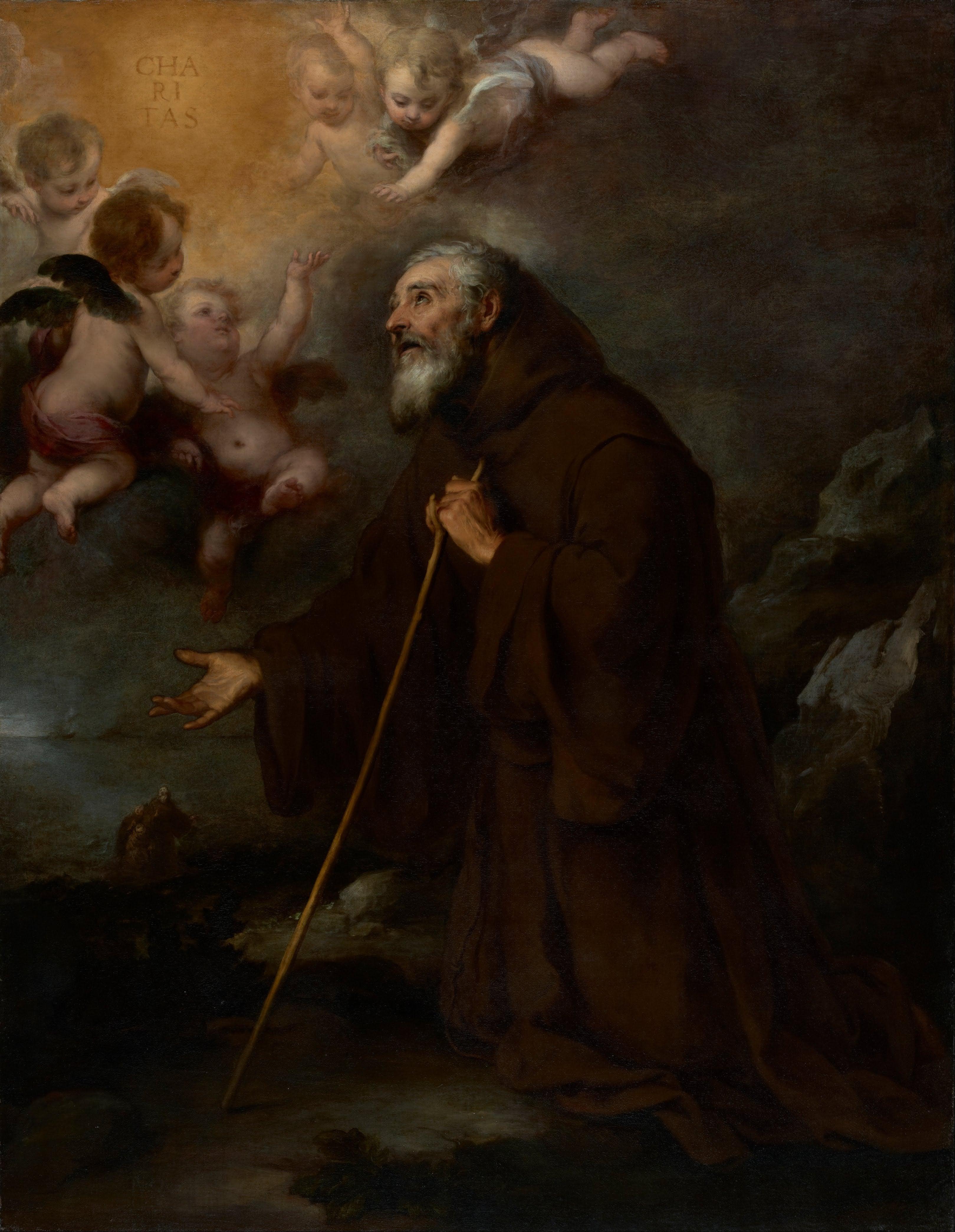 pintura La Visión de San Francisco de Paula - Bartolomé Esteban Murillo