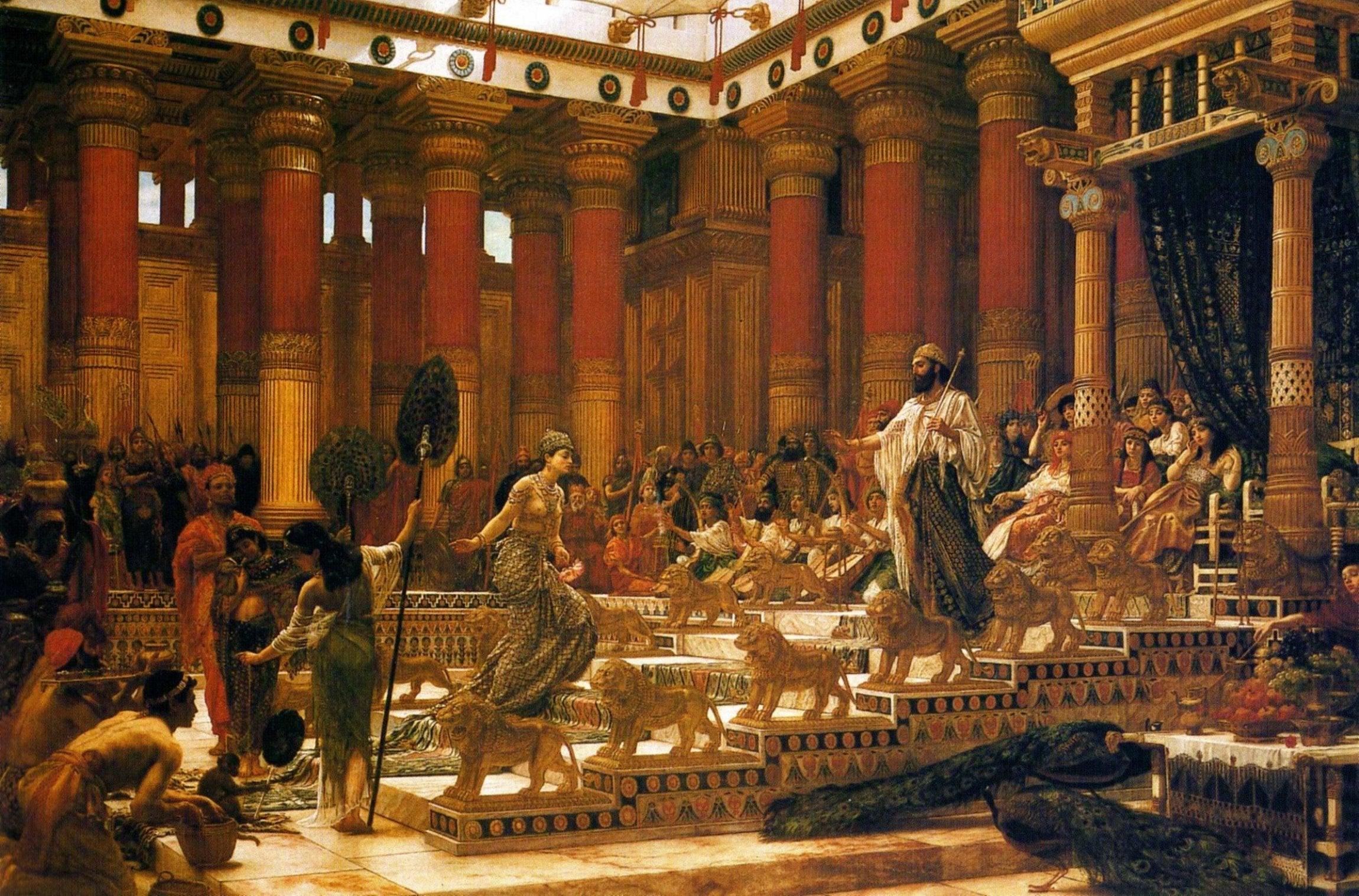 pintura La Visita De La Reina De Saba Al Rey Salomón - Edward John Poynter