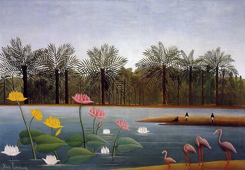 pintura Los Flamencos - Henri Rousseau