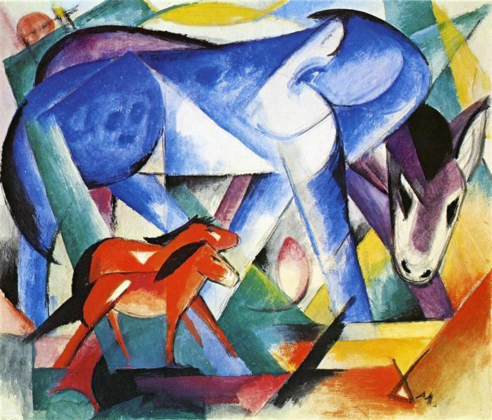 pintura Los Primeros Animales - Franz Marc
