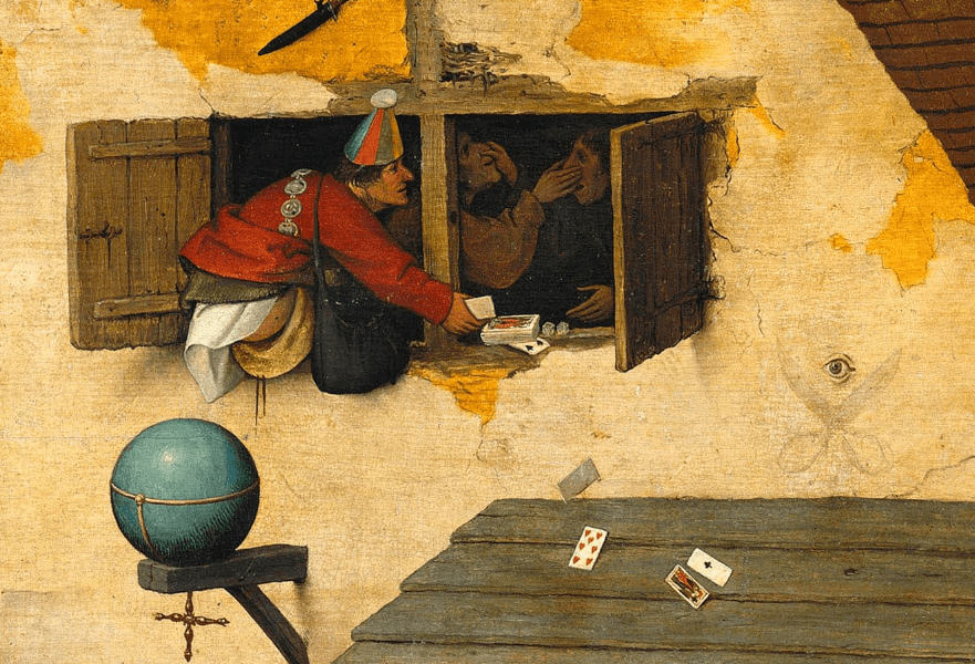 pintura Los Proverbios Flamencos (Los Proverbios Holandeses) - Pieter Bruegel El Viejo