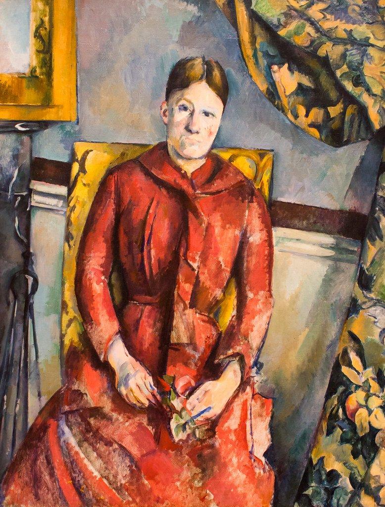 pintura Madame Cezanne En Una Silla Amarilla - Paul Cezanne