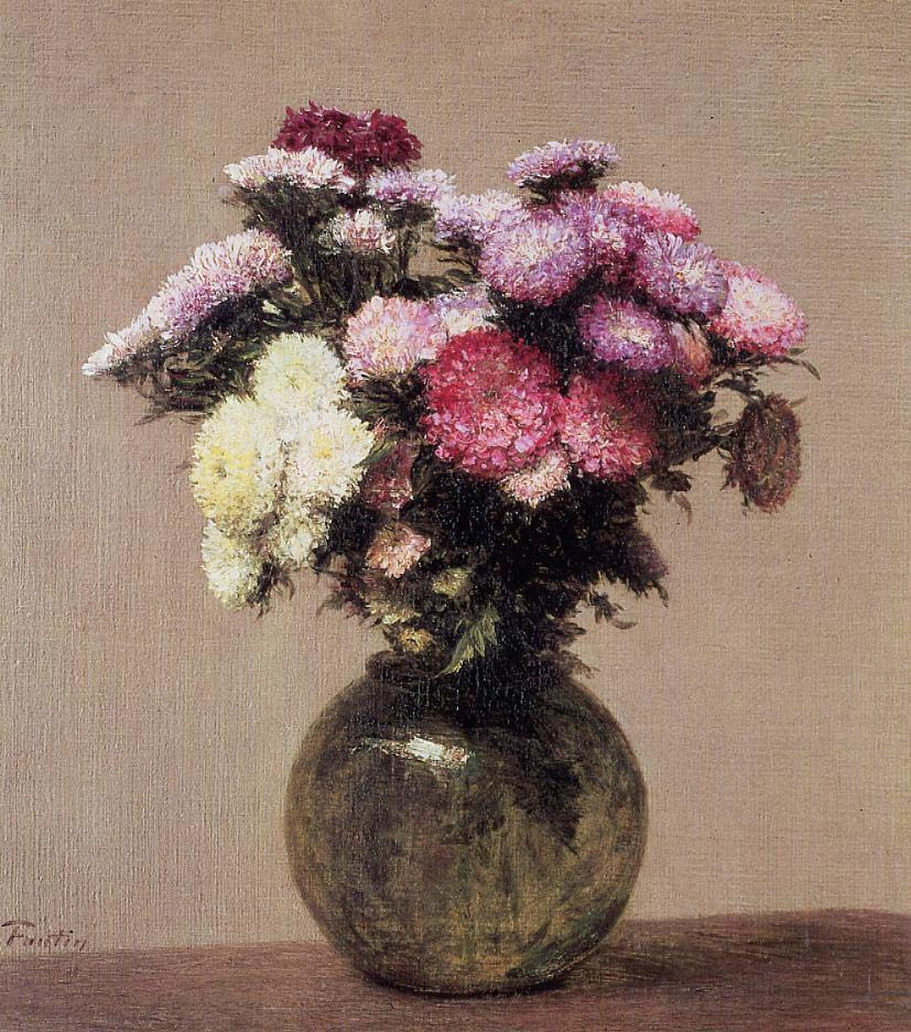 pintura Margaritas - Henri Fantin-Latour