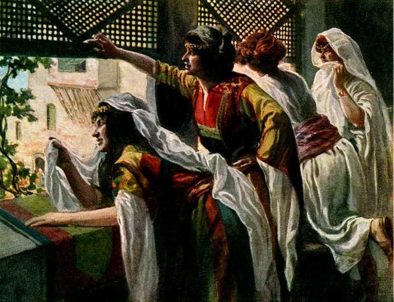 pintura Michal Viendo A David Desde Una Ventana - James Tissot