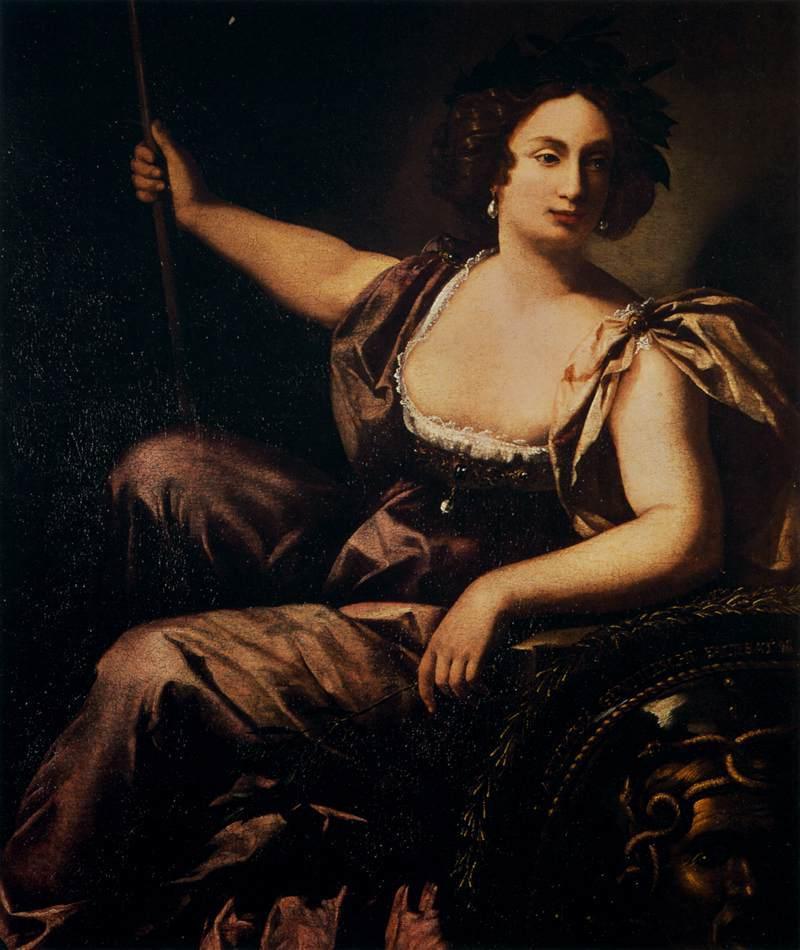 pintura Minerva - Artemisia Gentileschi