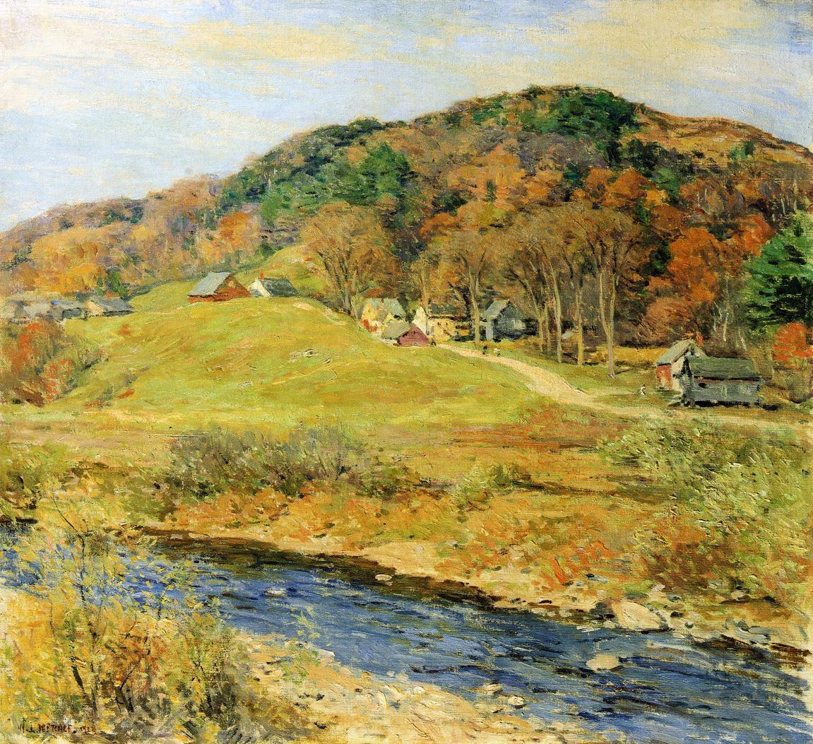 pintura Mosaico De Noviembre - Willard Leroy Metcalf