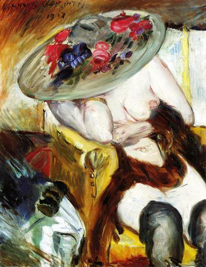 pintura Mujer Italiana En Una Silla Amarilla - Lovis Corinth