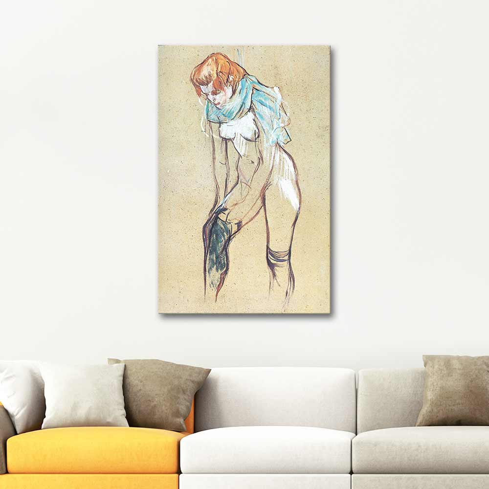 Femme mettant la moyenne