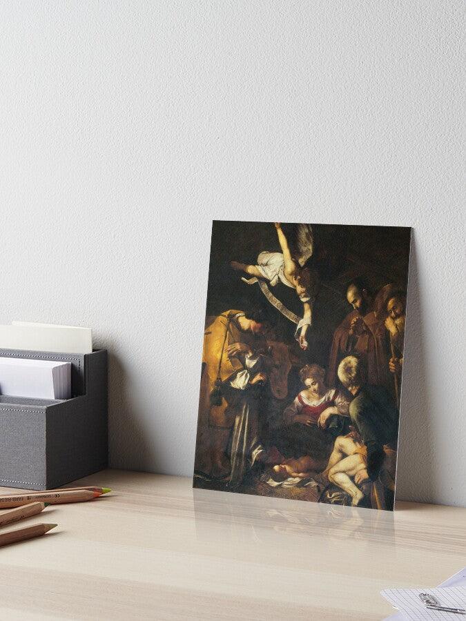 pintura Natividad Con San Francisco Y San Lorenzo (La Adoración) - Caravaggio