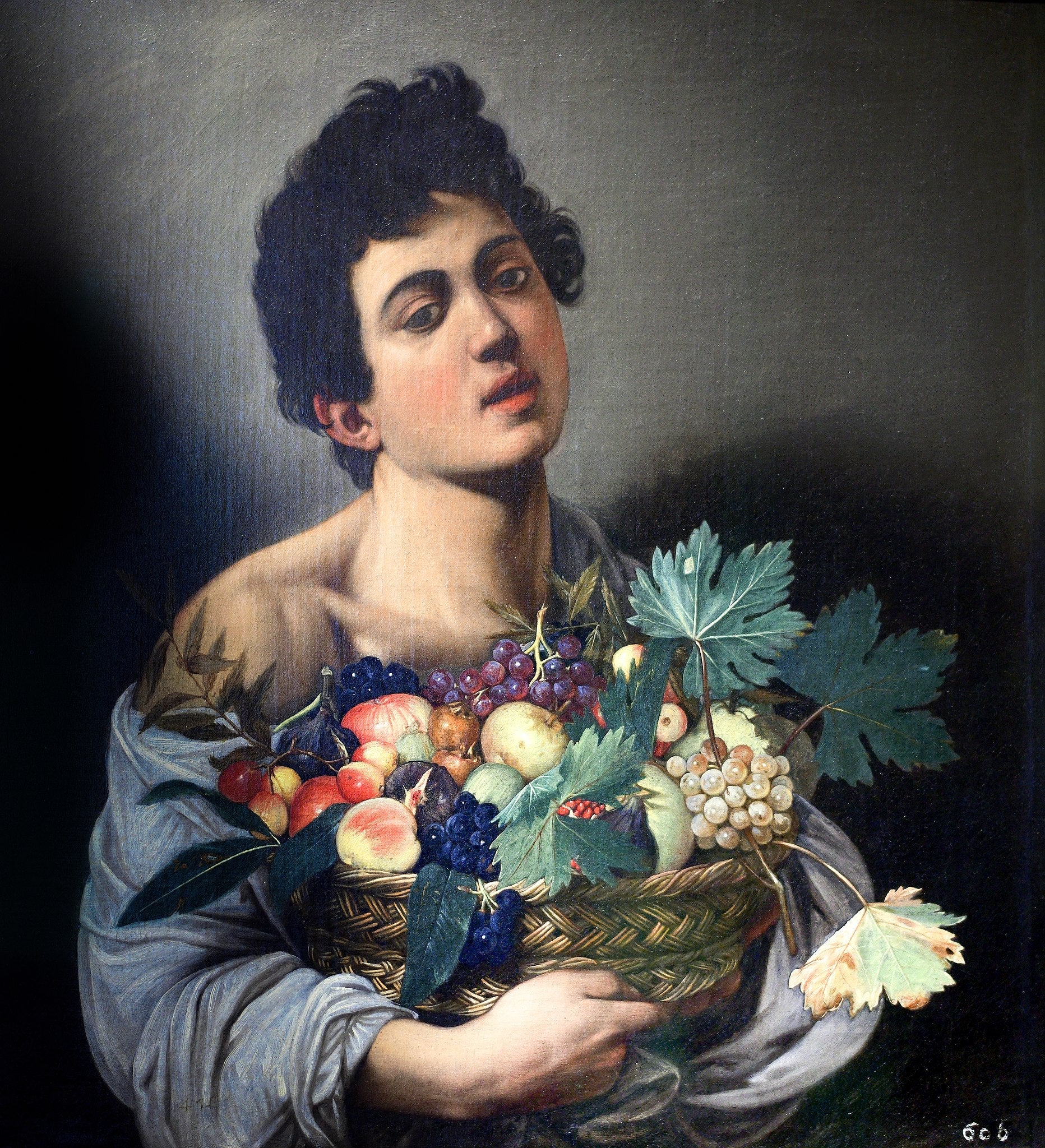Boy With a Basket of Fruit