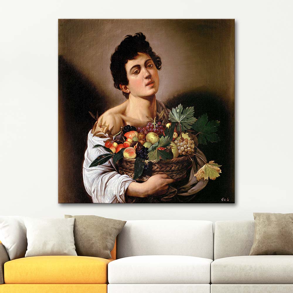 Boy With a Basket of Fruit