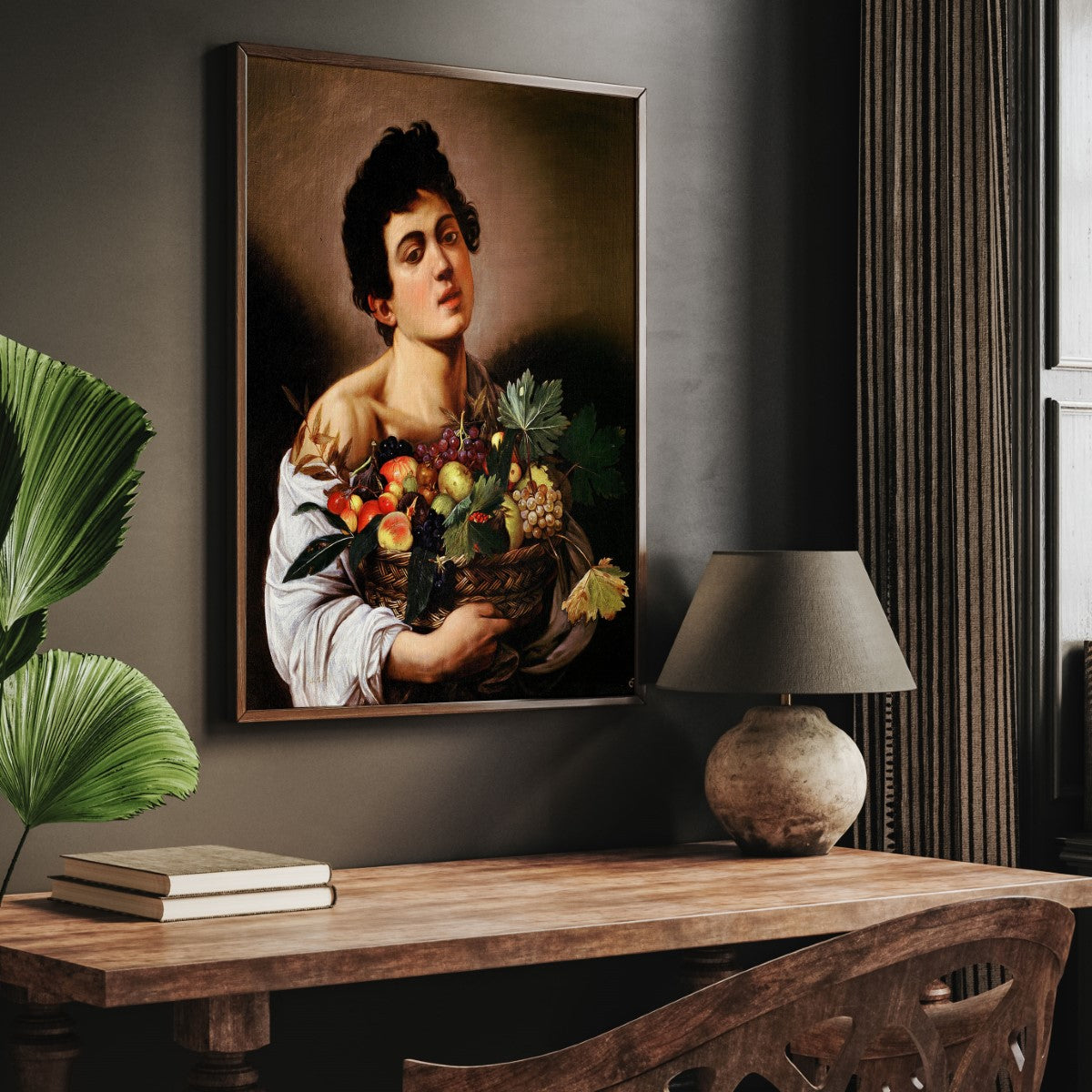 Boy With a Basket of Fruit