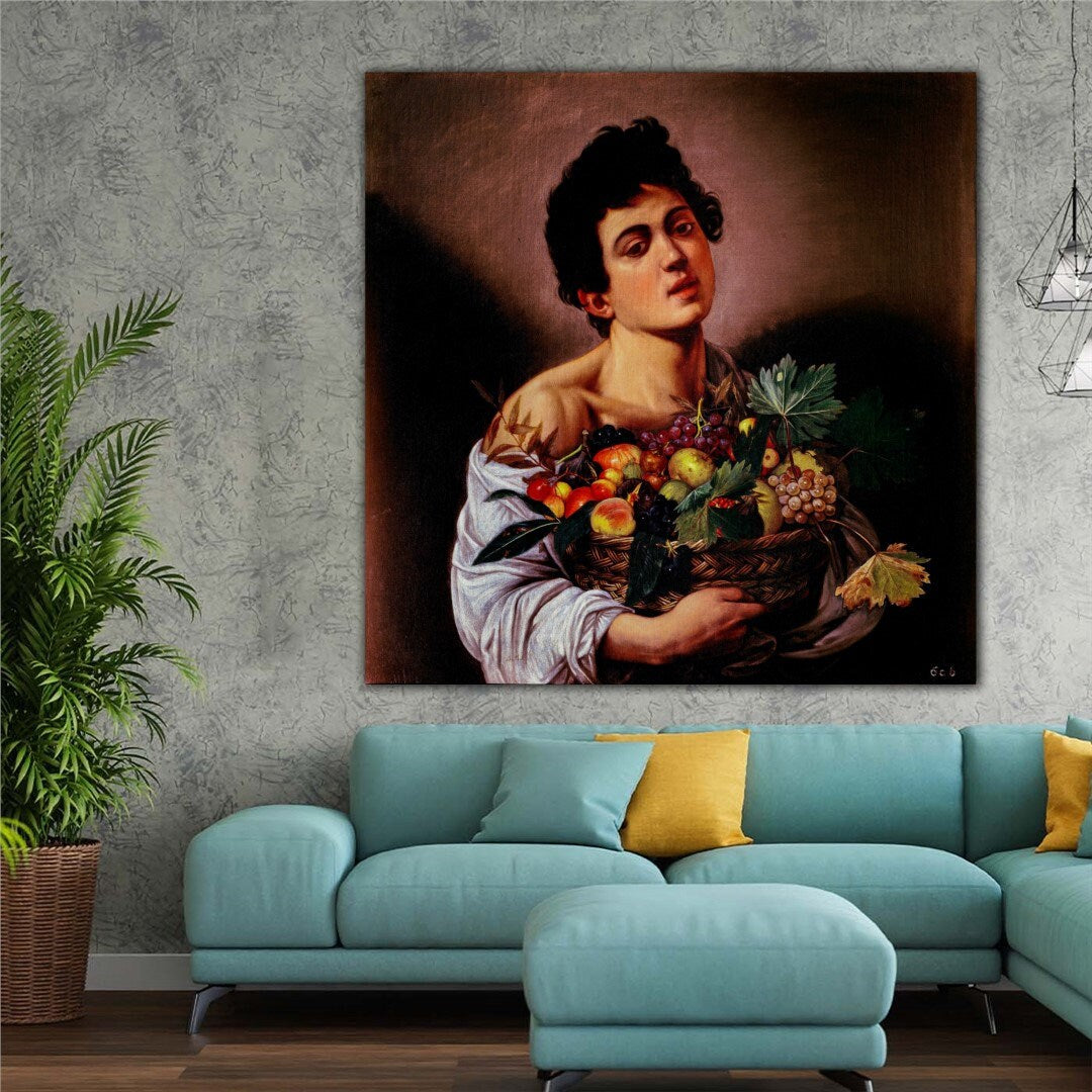 Boy With a Basket of Fruit