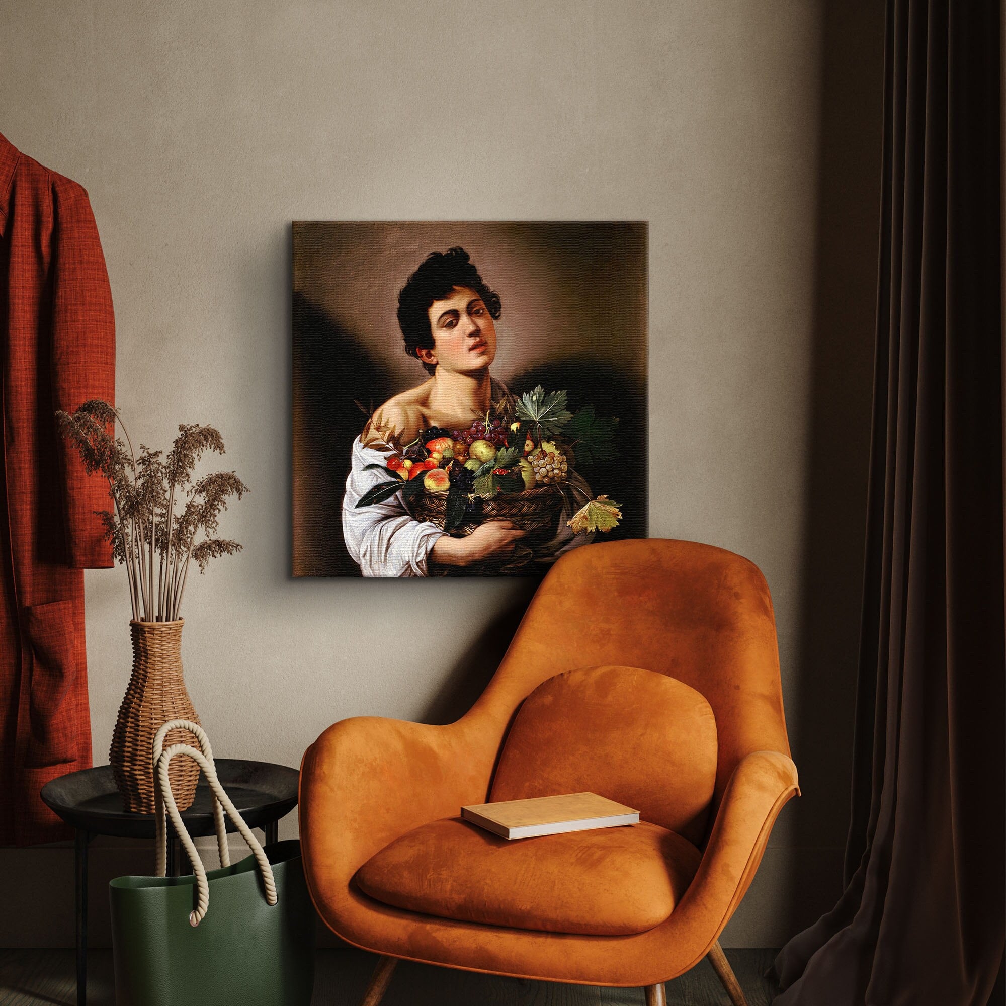 Boy With a Basket of Fruit