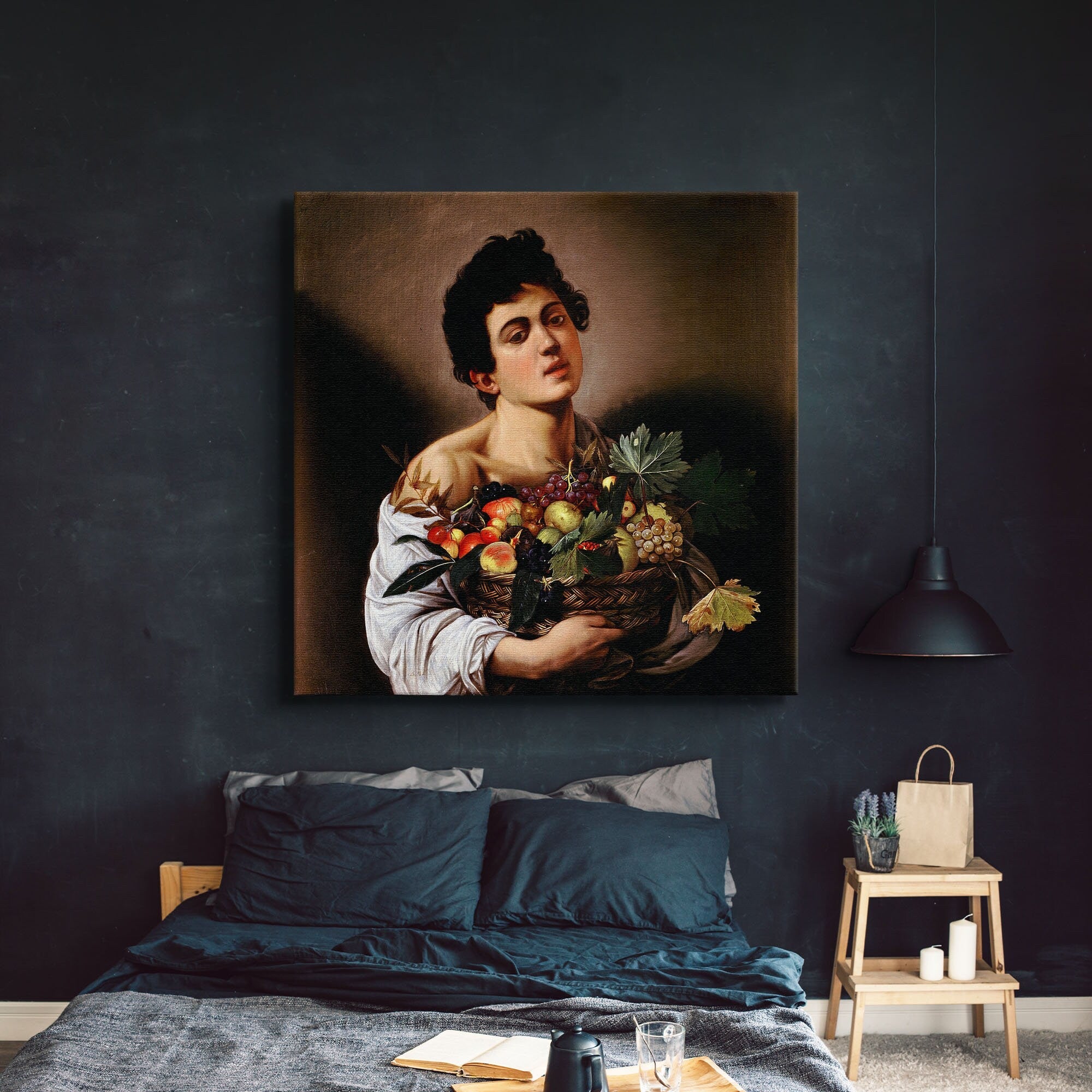 Boy With a Basket of Fruit