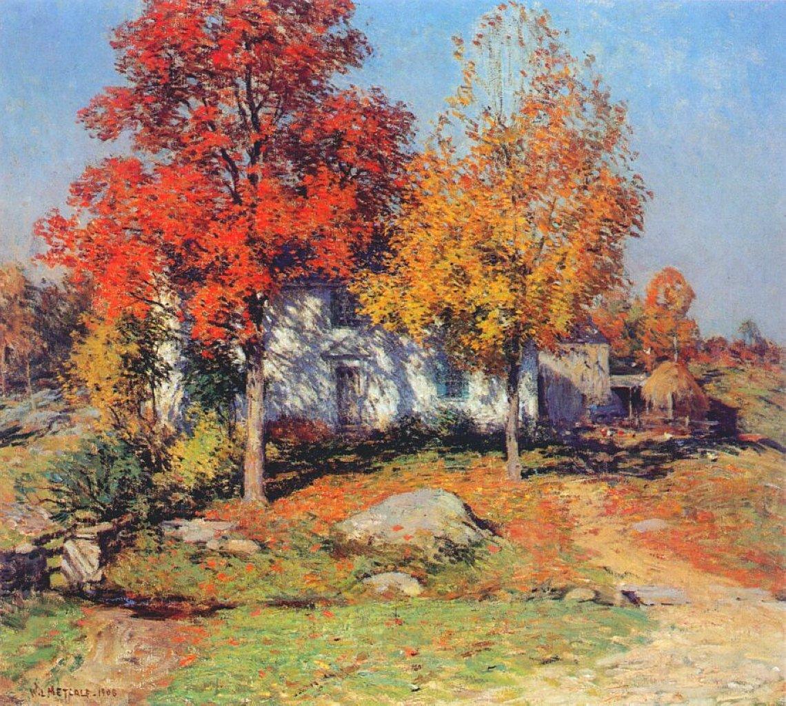 pintura Octubre - Willard Leroy Metcalf