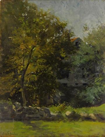 pintura Paisaje Con Cabaña - Frank Fowler