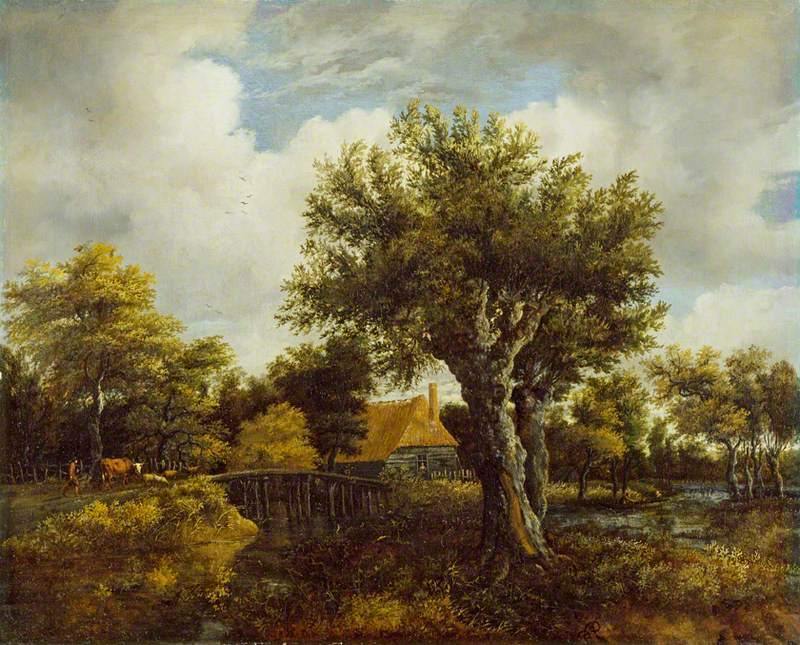 pintura Paisaje Con Una Granja - Salomon Rombouts