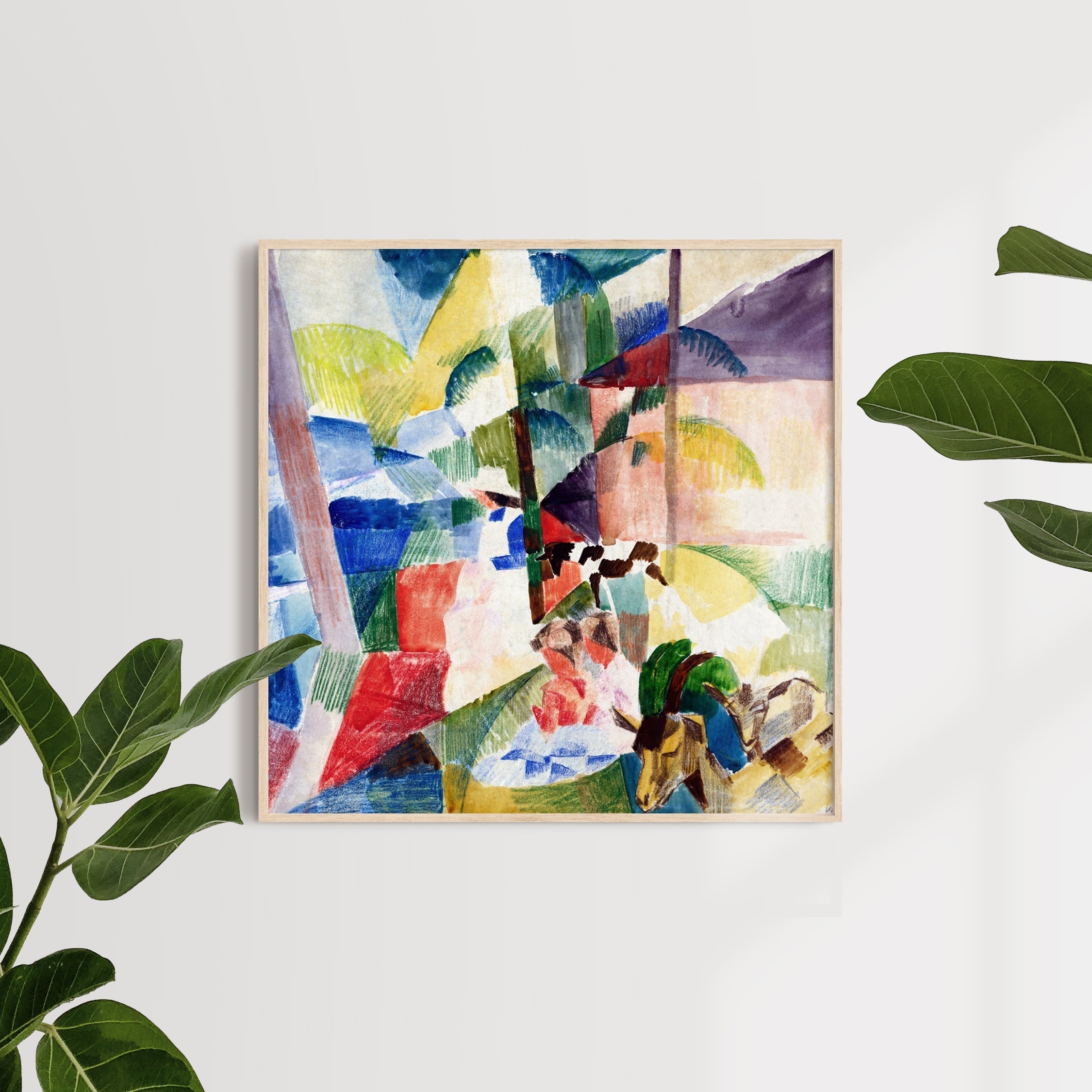 Paesaggio con bambini e capre