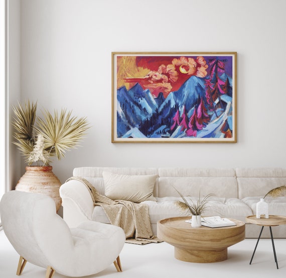 Paysage d'hiver au clair de lune
