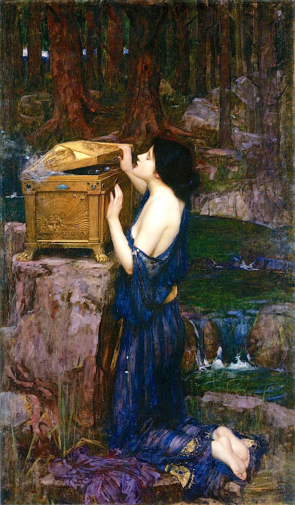 pintura Pandora - John William Waterhouse