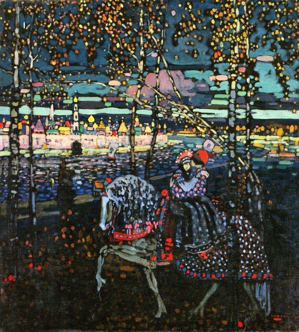 pintura Pareja De Equitación - Wassily Kandinsky