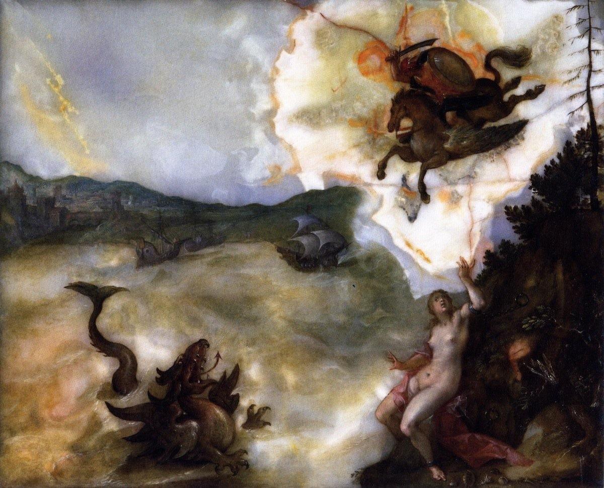 pintura Perseo Y Andrómeda - Hans von Aachen