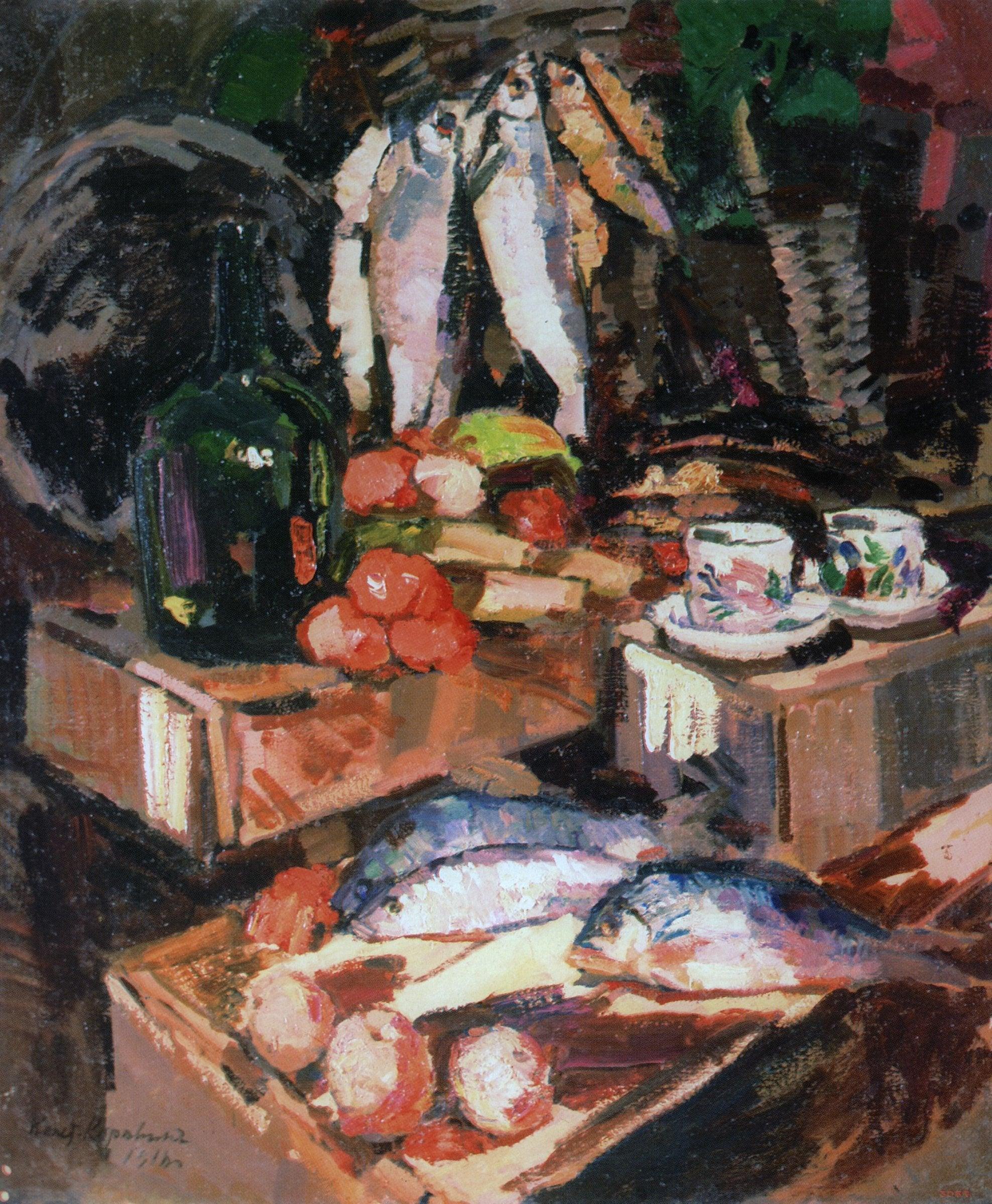 pintura Pescado - Konstantin Korovin