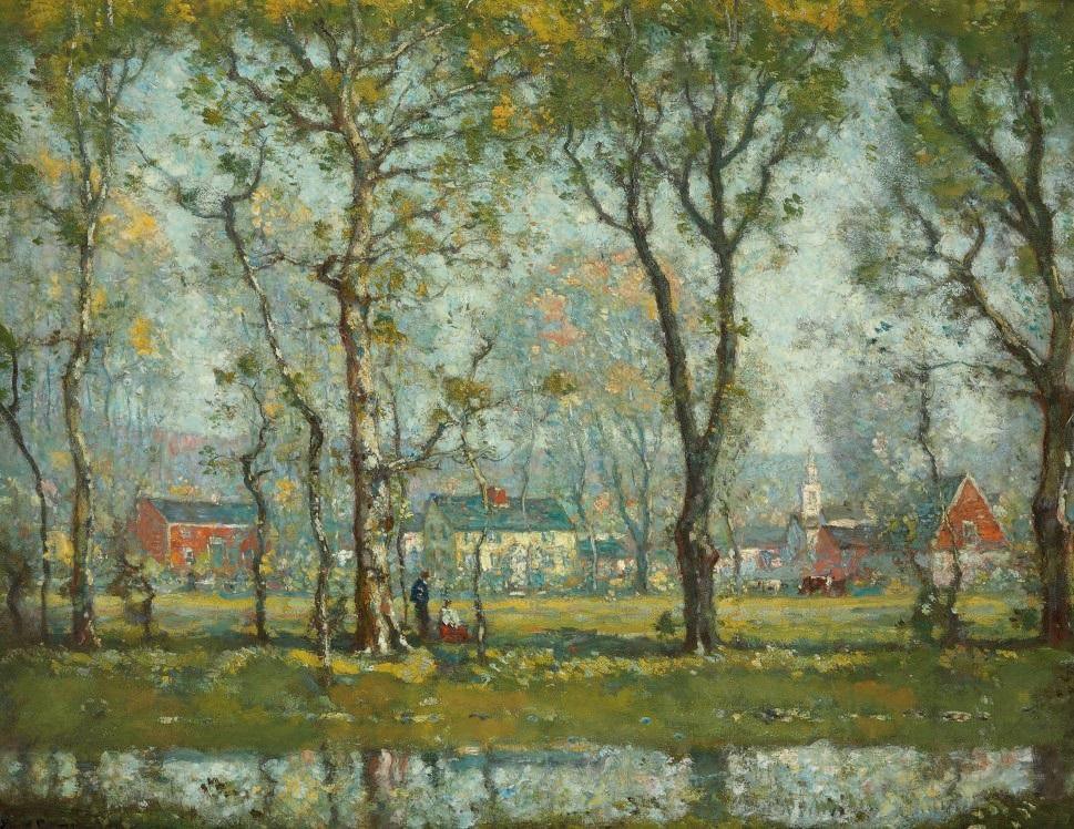 pintura Pueblo De Nueva Inglaterra - Henry Ward Ranger