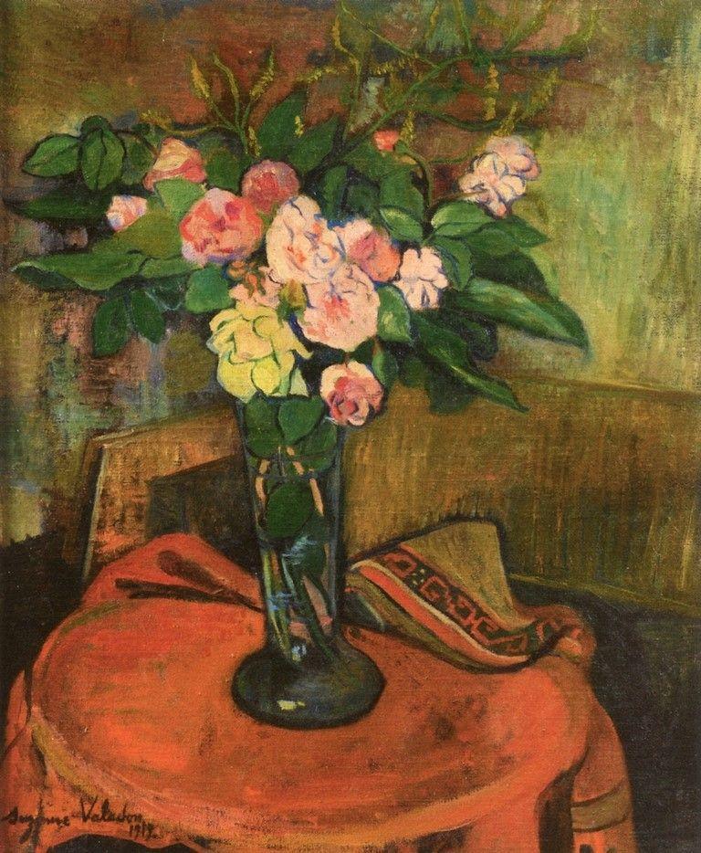 pintura Ramo De Flores En Un Jarrón - Suzanne Valadon
