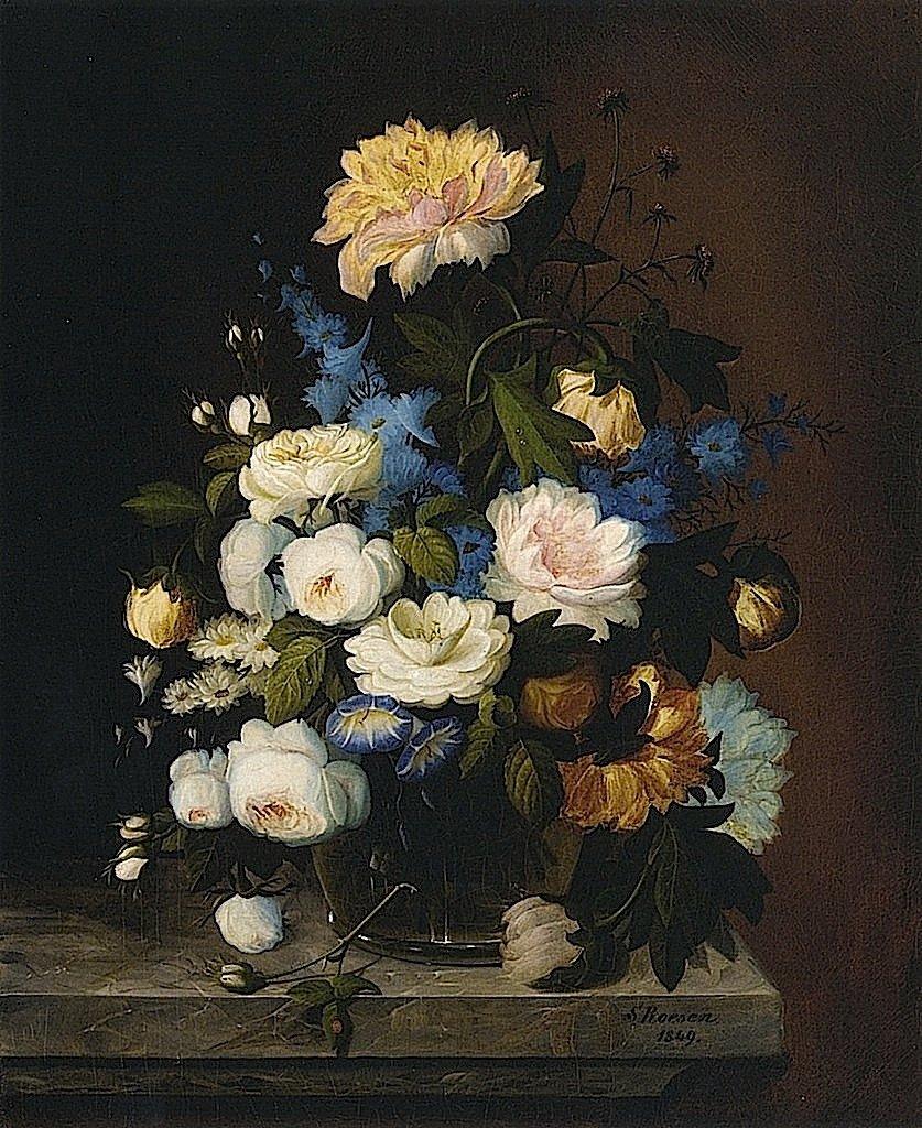 pintura Ramo De Flores - Severin Roesen
