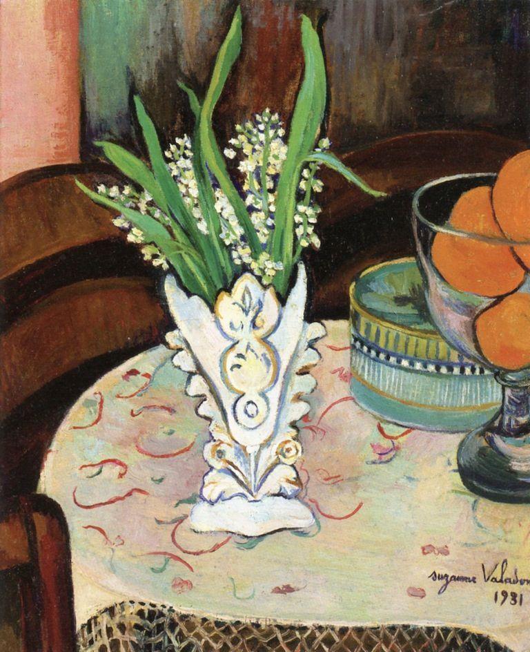 pintura Ramo De Lirio De Los Valles En Un Florero - Suzanne Valadon