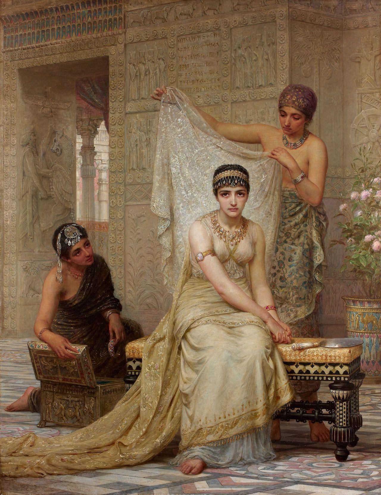 pintura Reina Esther - Edwin Longsden Long