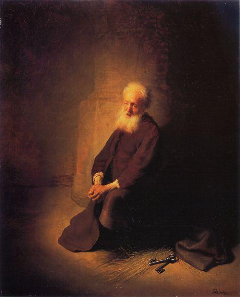 pintura San Pedro En Prisión - Rembrandt