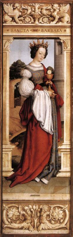 pintura Santa Bárbara - Hans Holbein El Joven