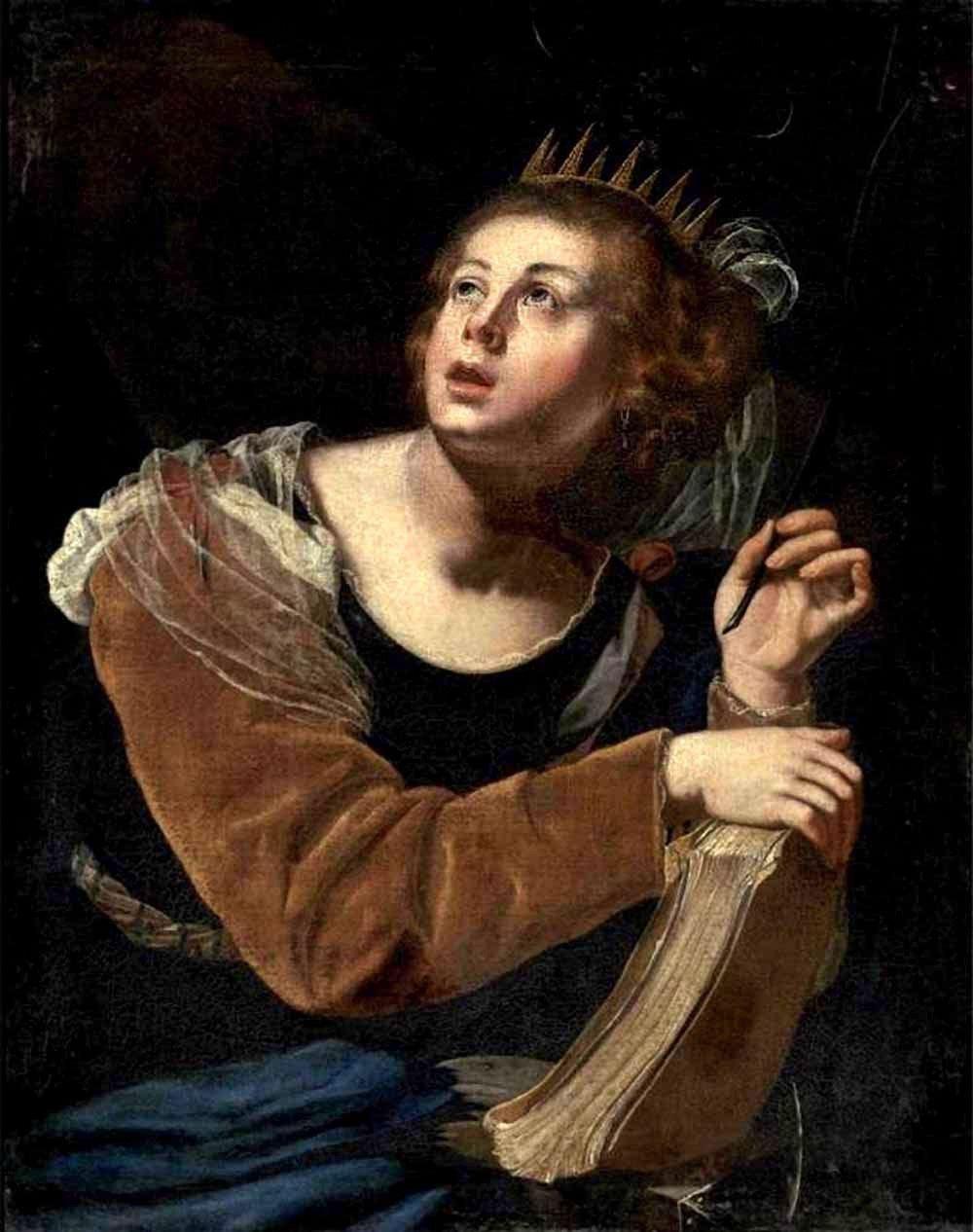 pintura Santa Catalina De Alejandría - Artemisia Gentileschi