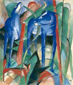 pintura Tres Bestias Fabulosas - Franz Marc