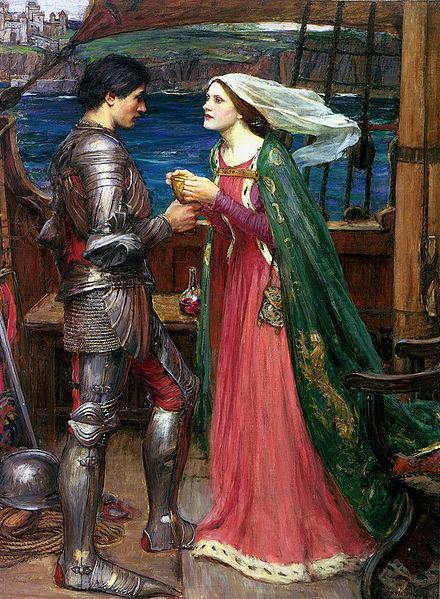 pintura Tristán e Isolda con la Poción - John William Waterhouse