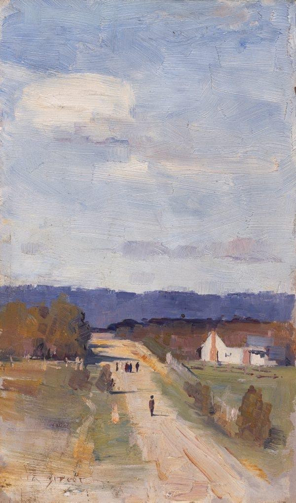 pintura Un Camino A Las Gamas - Arthur Streeton