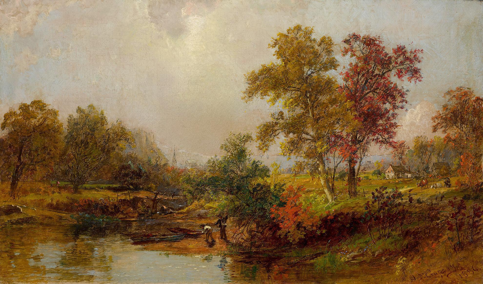 pintura Un Día De Octubre - Jasper Francis Cropsey
