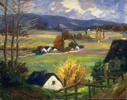 pintura Un Valle En Las Ardenas Belgas - Louis Dewis