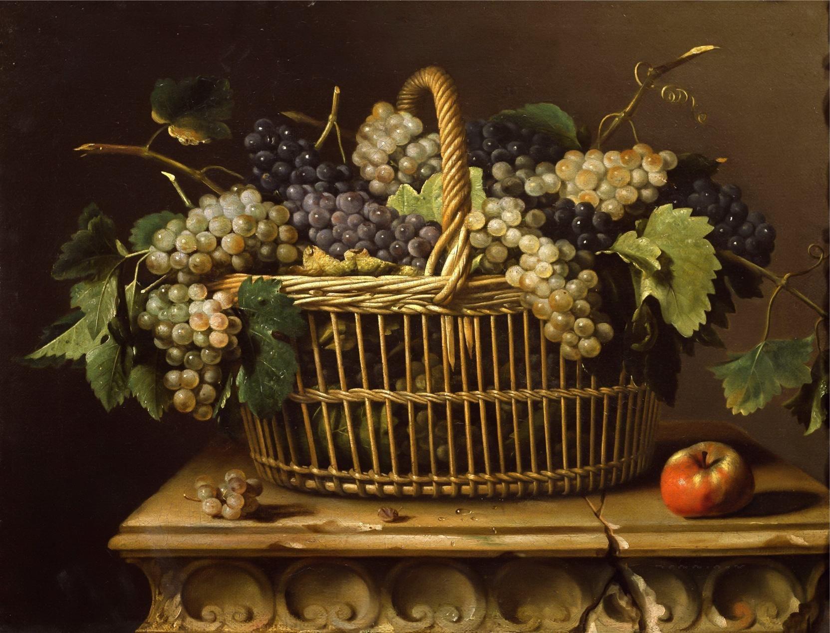 pintura Una Canasta De Uvas - Pierre Dupuis